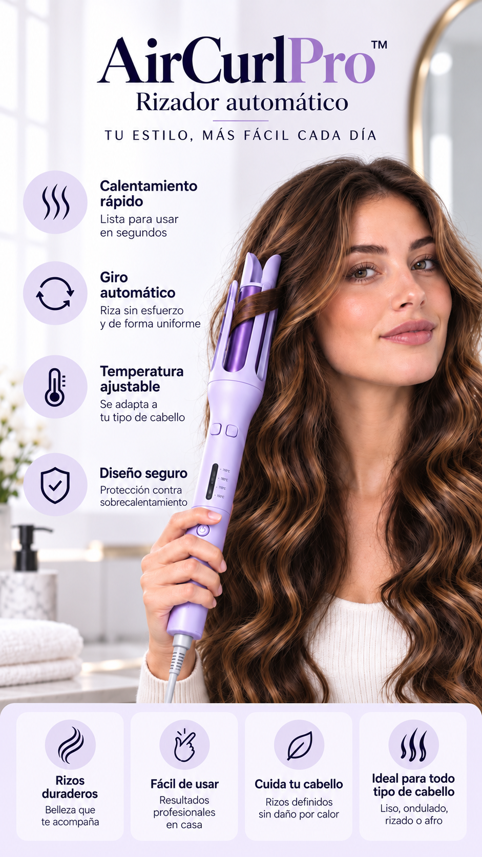 AirCurlPro™ Rizador automático